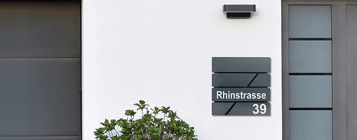 DUŻA SKRZYNKA NA LISTY Z ADRESEM NUMEREM DOMU | SERBRNA ANTRACYT RAL