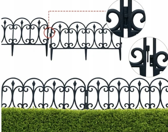 PŁOT PŁOTEK OGRODOWY PALISADA 4SZT 240CM OBRZEŻE