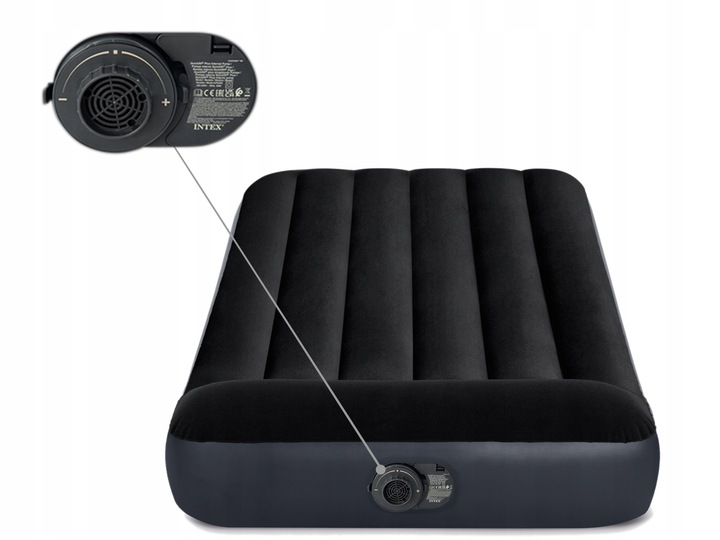MATERAC DMUCHANY JEDNOOSOBOWY Z POMPKĄ INTEX ŁÓŻKO