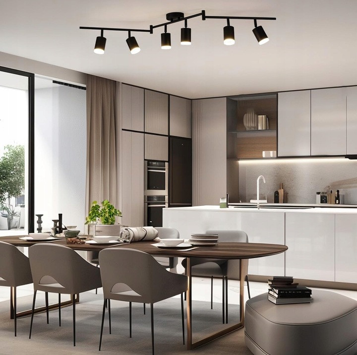 Lampa sufitowa kinkiet spot oprawa halogenowa natynkowa 6x GU10