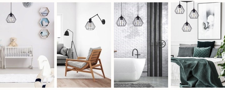 NOWOCZESNA LAMPA SUFITOWA WISZĄCA DIAMENT LOFT