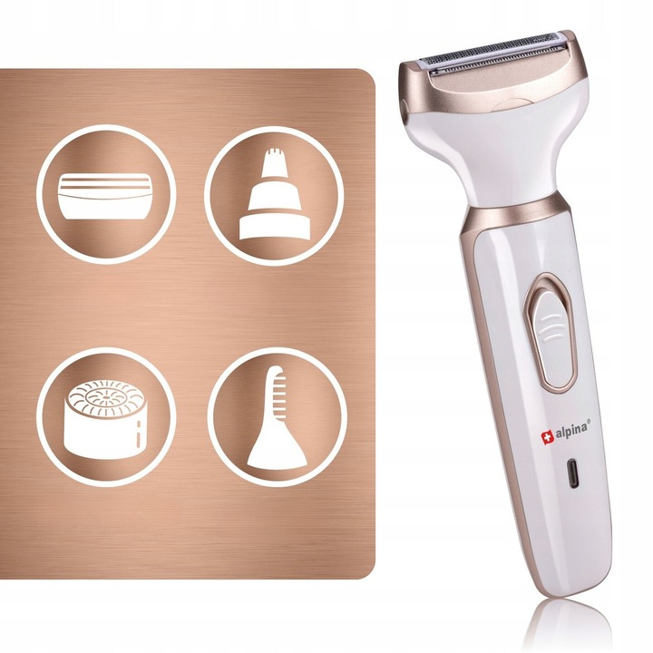 GOLARKA Maszynka DO GOLENIA Elektryczna DAMSKA Trymer Depilator 4w1