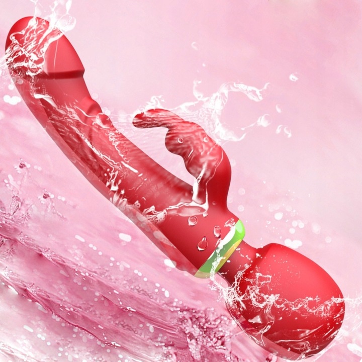 WIBRATOR KRÓLICZEK 3W1 PUNKTU G MASAŻER DWUSTRONNY 2500 DRGAŃ NA MINUTĘ