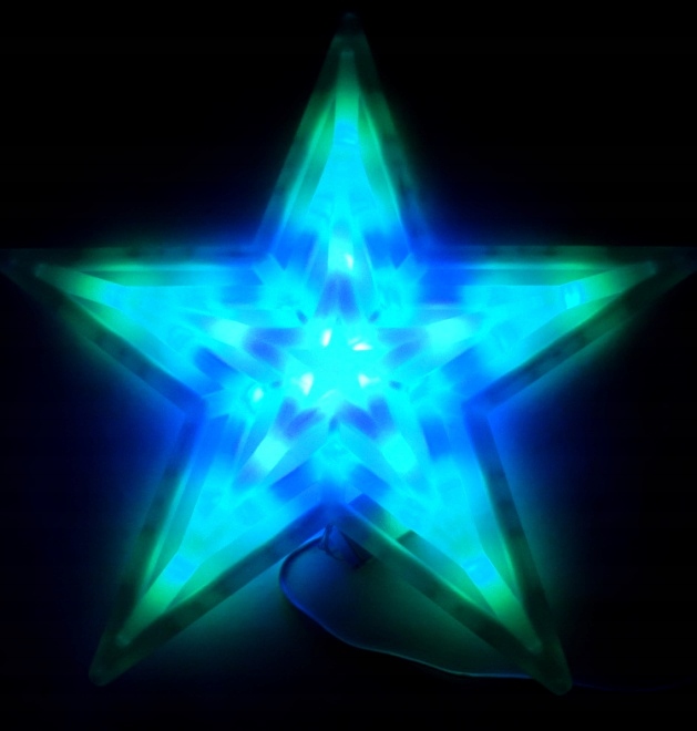 OZDOBA ŚWIĄTECZNA LED GWIAZDA MULTIKOLOR !