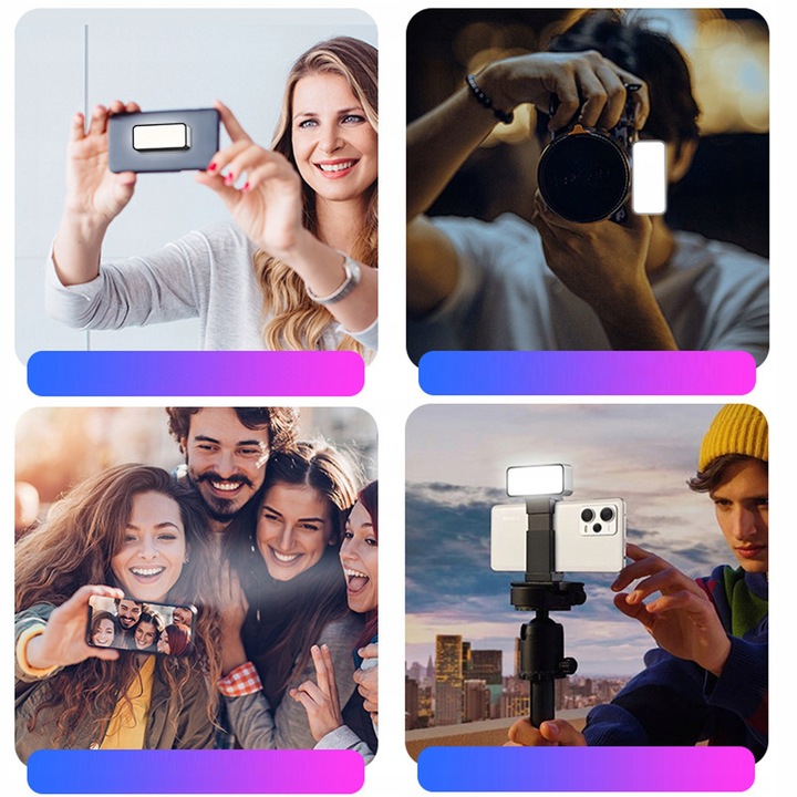Magnetyczna lampa do selfie do telefonu, kompatybilna z Magsafe iPhone,