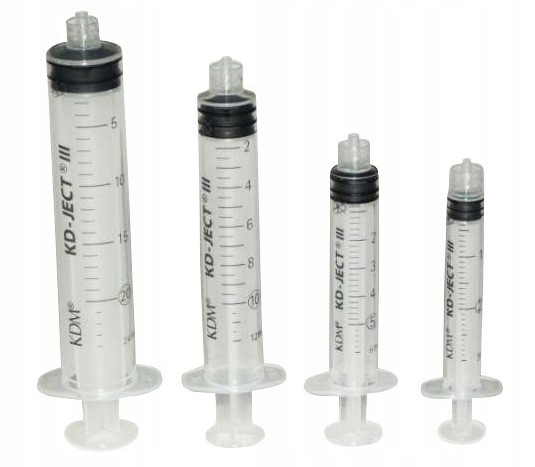 Strzykawka 3-częściowa 3ml Luer-Lock KD-JECT III