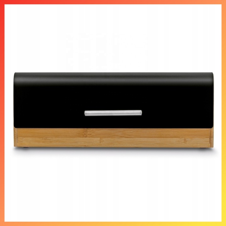 CHLEBAK NA PIECZYWO DREWNIANY POJEMNIK NA CHLEB CZARNY