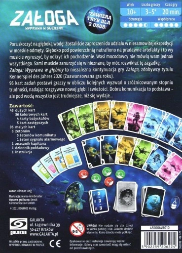 ZAŁOGA WYPRAWA W GŁĘBINY - Gra planszowa karciana GALAKTA