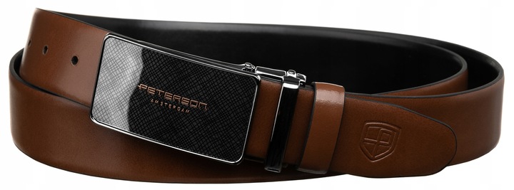 Męski pasek skórzany do spodni Peterson prezent dwustronny wymienne