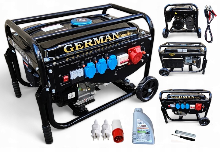 AGREGAT PRĄDOTWÓRCZY A8 5,2kW KOŁA MIEDŹ prądu AVR+ MIEDZIANY STOJAN