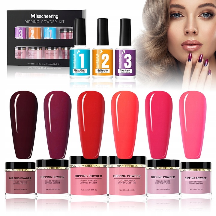 Nicole Diary Proszek do manicure tytanowego dip powder 6 kolory