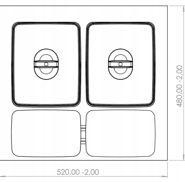 Kosz na śmieci pod zlew Amix RUBIO segregator do szuflady szafki 60cm