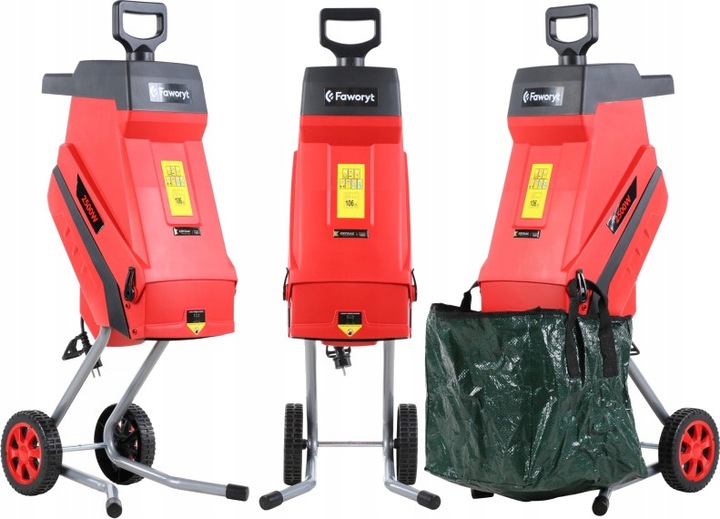 MOCNY RĘBAK ROZDRABNIACZ ELEKTRYCZNY DO GAŁĘZI TARCZOWY 2500W 45mm Z