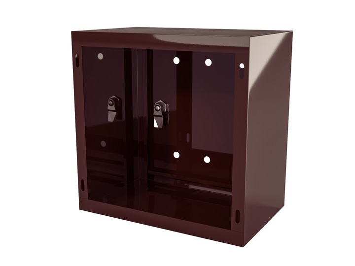 SKRZYNKA GAZOWA 60x60x25 SZAFKA STANDARD NA ZAWÓR GAZ KOLOR BRĄZOWY