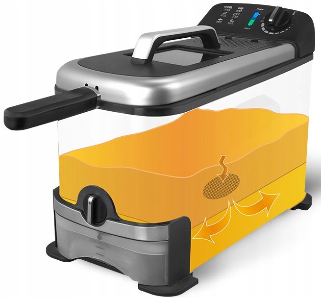 FRYTKOWNICA TRADYCYJNA OLEJOWA 3L FILTR OLEJU FRYTOWNICA TERMOSTAT