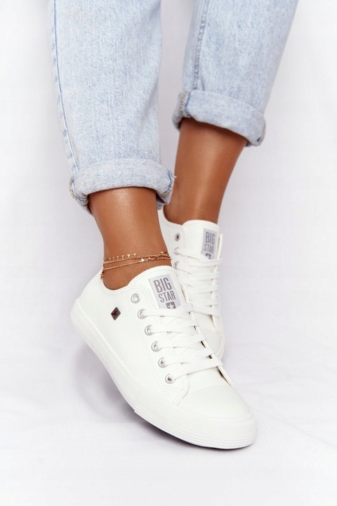 DAMSKIE TRAMPKI BIG STAR V274869 BIAŁE 41