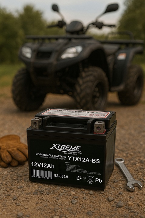 AKUMULATOR MOTOCYKLOWY XTREME 12V 12Ah (WYMIAR 14Ah) BEZOBSŁUGOWY SKUTER
