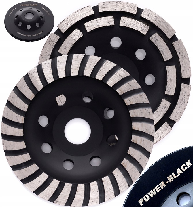 TARCZE DO SZLIFOWANIA BETONU GARNKOWA SEGMENTOWA TURBO 125MM 2 x