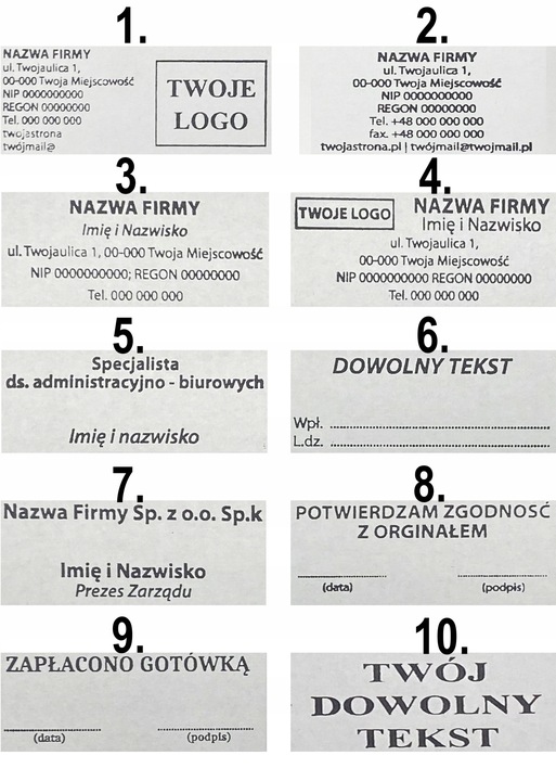 PIECZĄTKA TRODAT 4913 DO 8 LINII FIRMOWA IMIENNA BIUROWA PROJEKT + GUMKA