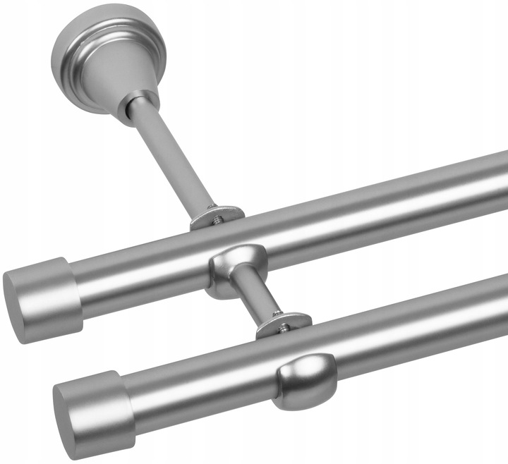 KARNISZ PODWÓJNY 200 CM 19+19 MM SUN METALOWY 3 KOLORY RENA