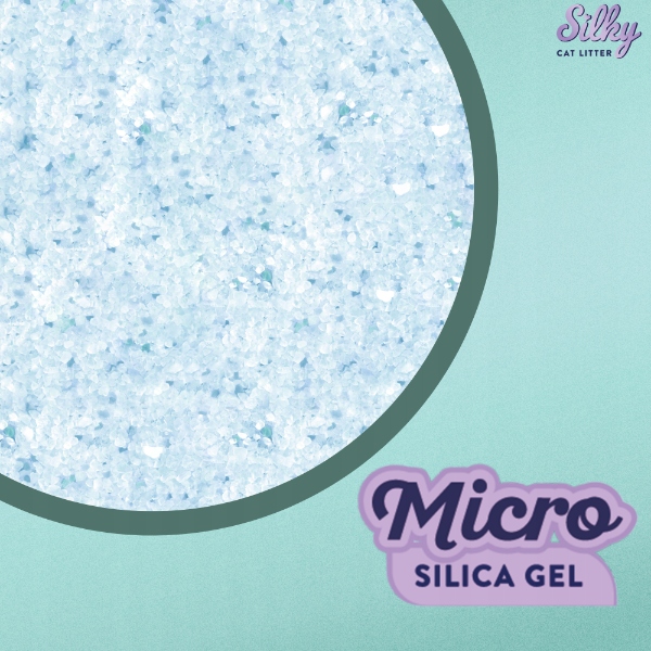 MICRO drobny Żwirek silikonowy dla kota SILKY 30,4L ZESTAW 8x3,8l