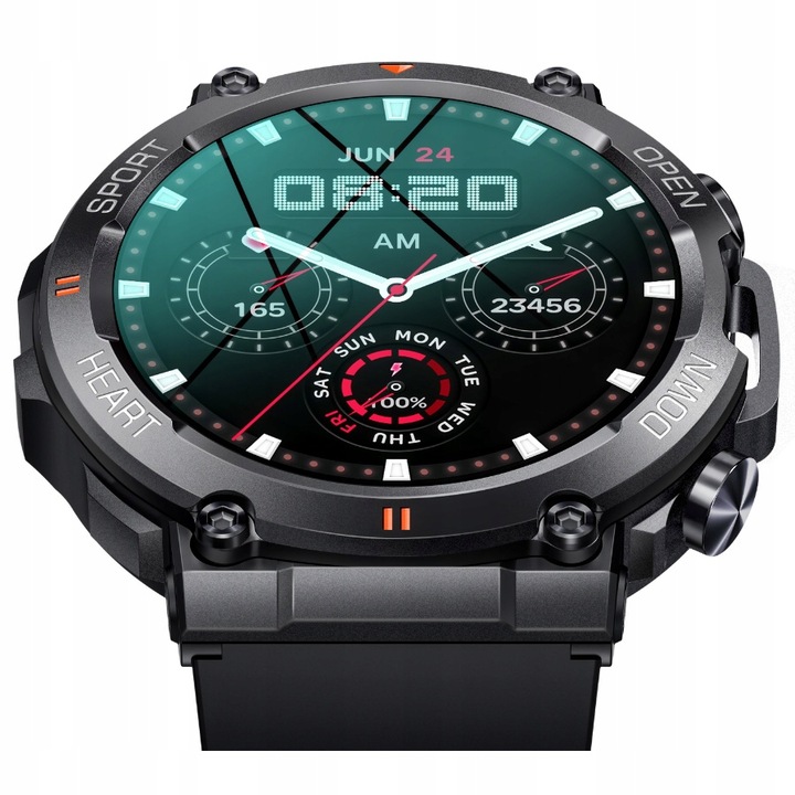 Zegarek męski SMARTWATCH Rubicon ROZMOWY KROKI SMS 360x360 MENU PL