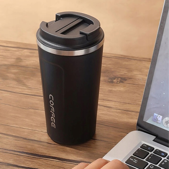 KUBEK TERMICZNY TERMOS 510 ML WYŚWIETLACZ EKRAN LCD NA KAWĘ HERBATĘ SMART