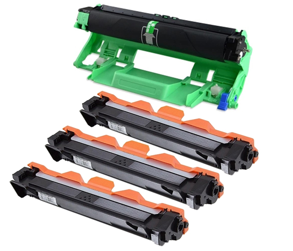 ZESTAW BĘBEN + 3x TONER DO BROTHER TN-1030 DR-1030 DCP-1610WE 1612WE 1510E