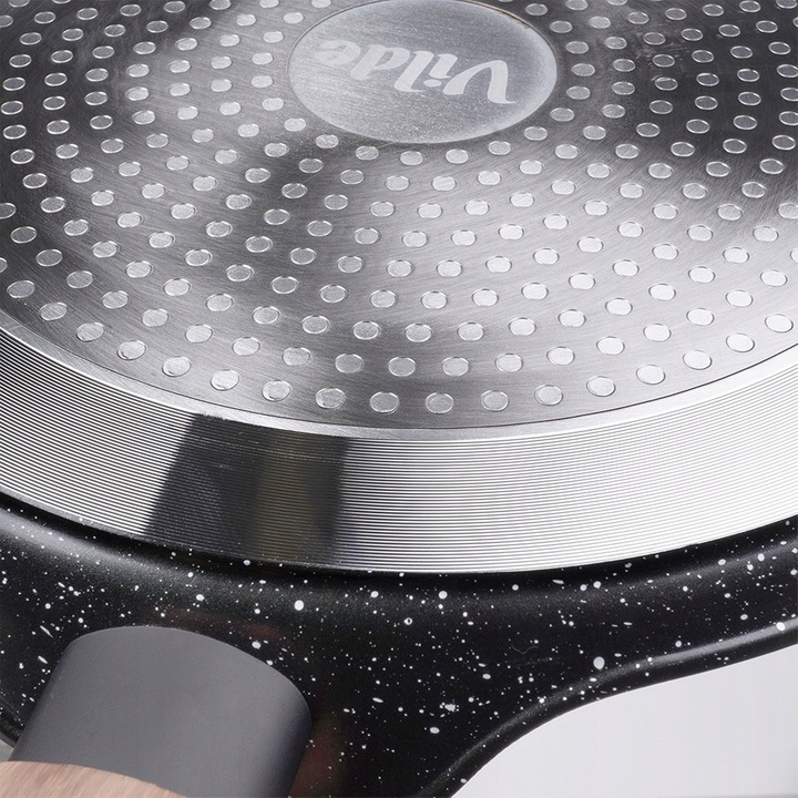 Patelnia GRANITOWA do naleśników placków omletów niska płaska 24 cm VILDE