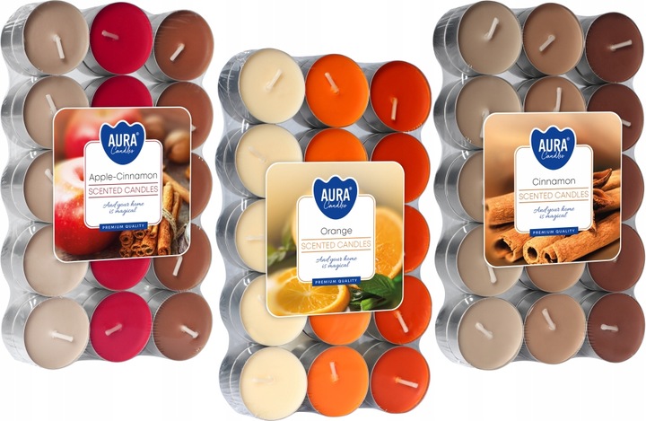 TEALIGHTY zapachowe PODGRZEWACZE świeczki TEALIGHT BISPOL 4H 90 SZTUK