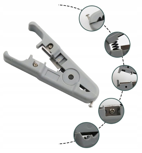 TESTER KABLI SIECIOWYCH WTYK RJ45 ZESTAW NARZĘDZI ŚCIĄGACZ ZACISKARKA LAN3