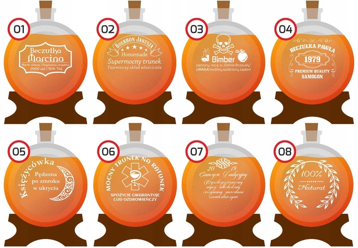 Beczka szklana antałek beczułka karafka 2L z kranikiem GRAWEREM na