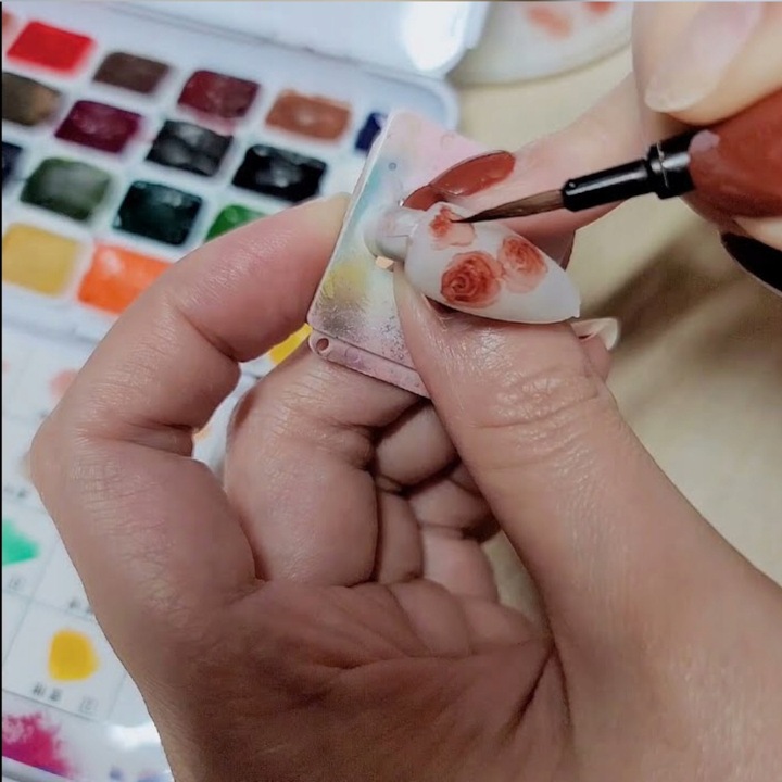 Zestaw AKWARELI SONNET 24 k do Zdobień Paznokci - oryginalne Farby Manicure