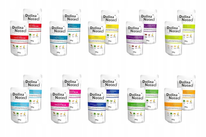 DOLINA NOTECI Premium Karma mokra dla psa MIX smaków 20 x 150g bezzbożowa