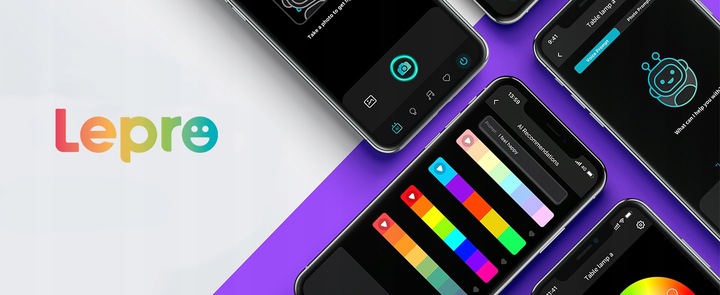 Smart Żarówka LED RGB E27 8.5W = 60W WiFi Rytm Muzyczny APP Lepro