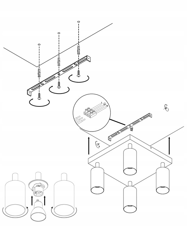 Lampa sufitowa kinkiet spot oprawa halogenowa GU10