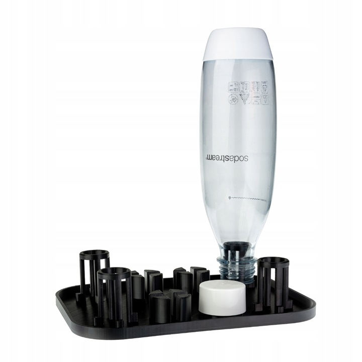 CZARNY OCIEKACZ SODA NA CZTERY BUTELKI DO SATURATORA STOJAK SODASTREAM