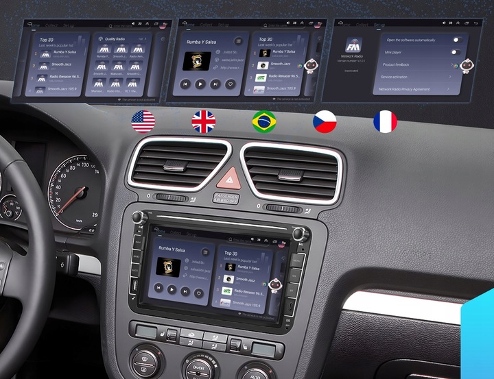 RADIO do VOLKSWAGEN SEAT SKODA VW PASSAT B6 B7 GOLF 5 V 6 WIFI ANDROID