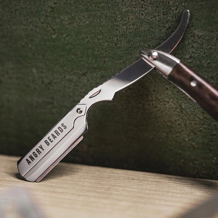 Brzytwa Do Golenia na Żyletki Angry Beards Shavette ZIZKA z etui