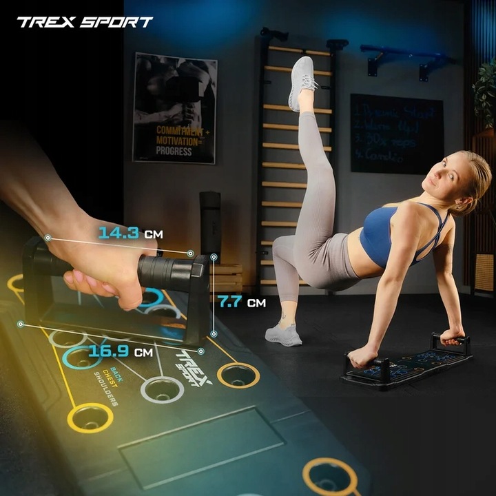 Uchwyty deska wielofunkcyjna do pompek ćwiczeń push up pompki Trex
