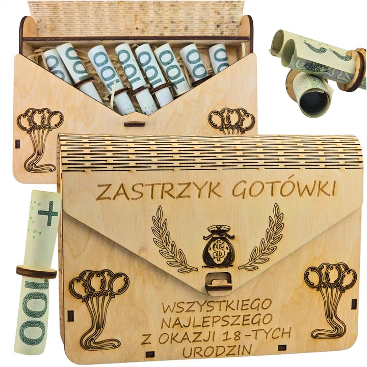 PUDEŁKO NA PIENIĄDZE PREZENT NA URODZINY CHRZEST ROCZEK PAMIĄTKA