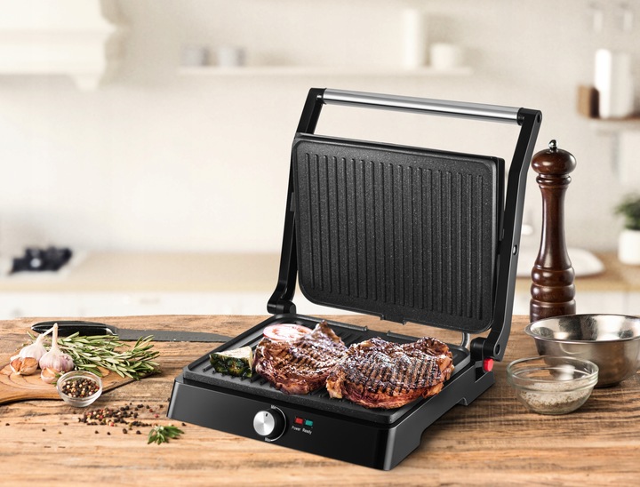 GRILL DO KANAPEK PANINI OPIEKACZ TOSTER ROZKŁADANY ELEKTRYCZNY DUŻY