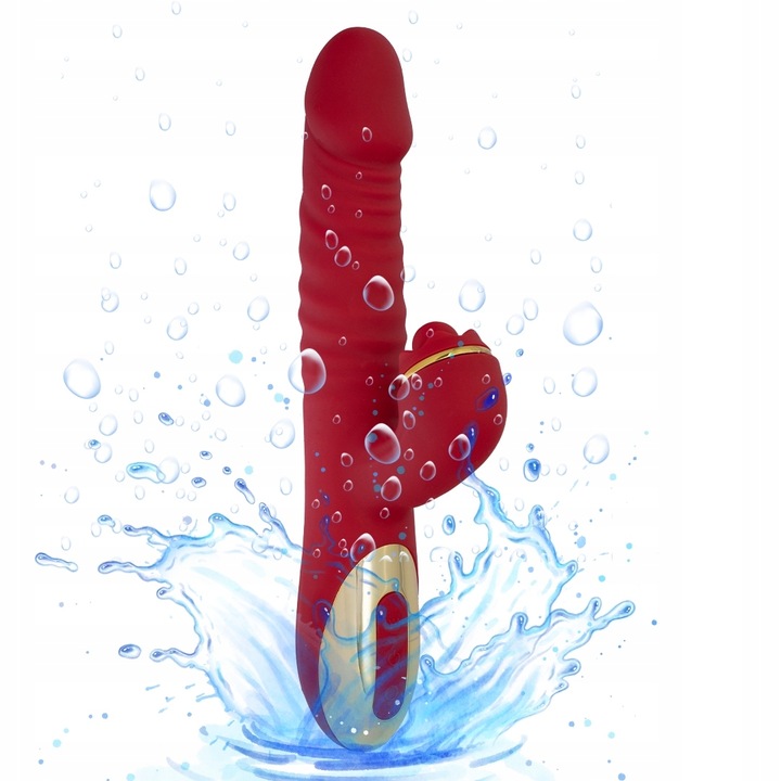 Wibrator Damski Duży Obrotowo Posuwisty Masażer 10 Trybów Wibracji 3w1