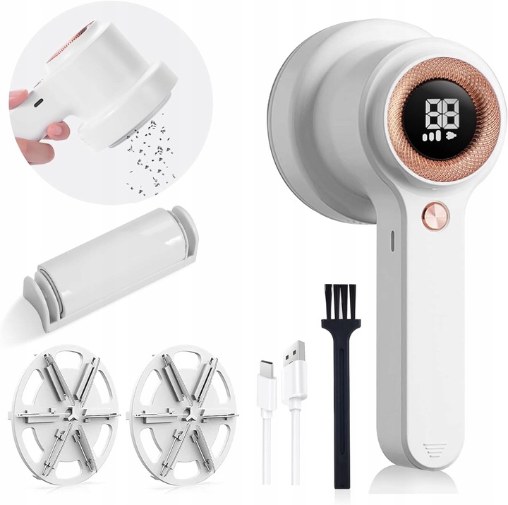 GOLARKA DO UBRAŃ AKUMULATOROWA MASZYNKA 3 TRYBY USB-C 2000mAh 4x 6