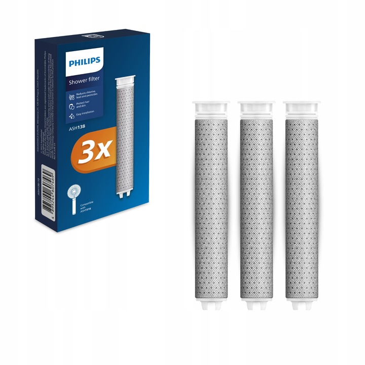 Zestaw filtrów wymiennych PHILIPS ASH138 do filtra prysznicowego