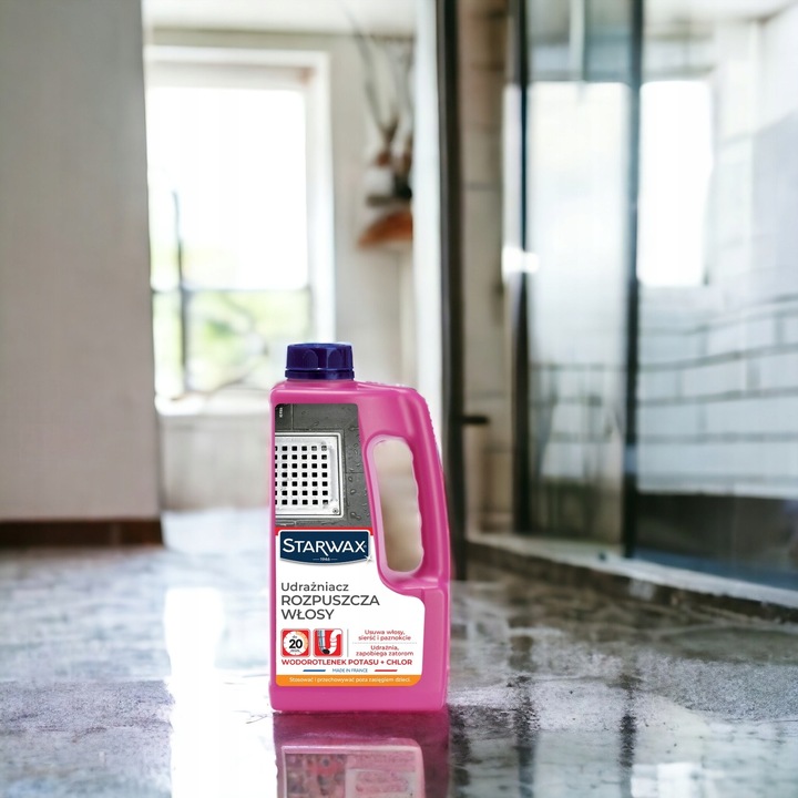 UDRAŻNIACZ ŚRODEK DO UDRAŻNIANIA RUR ROZPUSZCZA WŁOSY 900 ML STARWAX