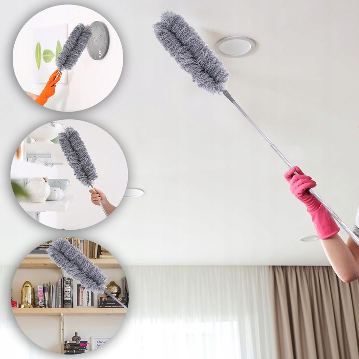 MIOTEŁKA DO KURZU długa 280 cm szczotka teleskopowa do pajęczyn zestaw x3