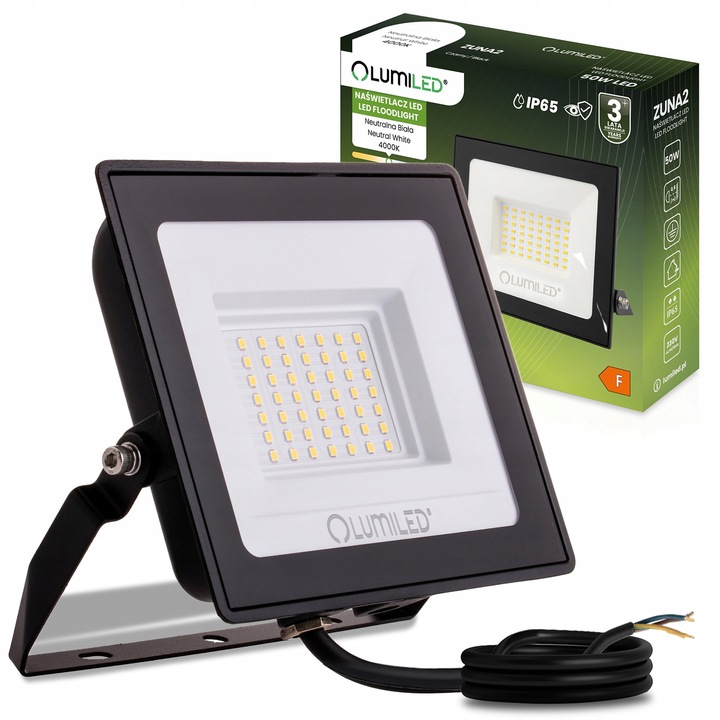 HALOGEN NAŚWIETLACZ LED 50W IP65 ZEWNĘTRZNY Budowlany REFLEKTOR LAMPA