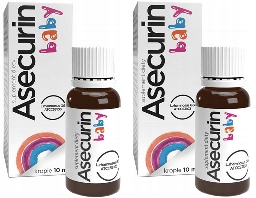 2x Asecurin Baby krople probiotyk dla dzieci 10ml