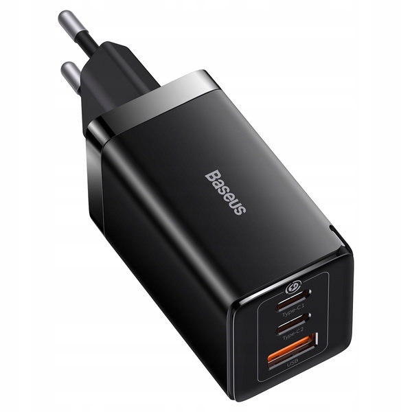 BASEUS SZYBKA ŁADOWARKA SIECIOWA USB 2x USB-C MOCNY ZASILACZ 65W PD QC GaN5